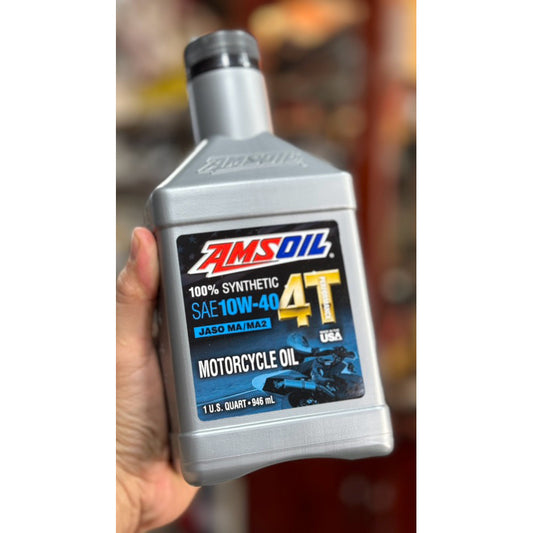 Nhớt AMSOIL 4T 10W40 (946ml ) - Dòng dầu nhớt nhập Mỹ tổng hợp toàn phần cho xe ga và xe số